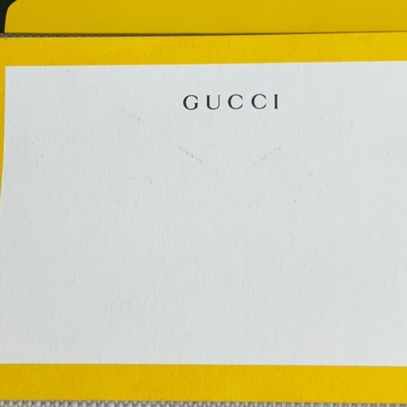 Gucci  LOGO brown small gift bag and Yellow and Black Envelope Set - Picture 8 of 13